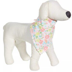 NWT Family Pajamas Dog Pet Bandana, White Floral Fruit Multi